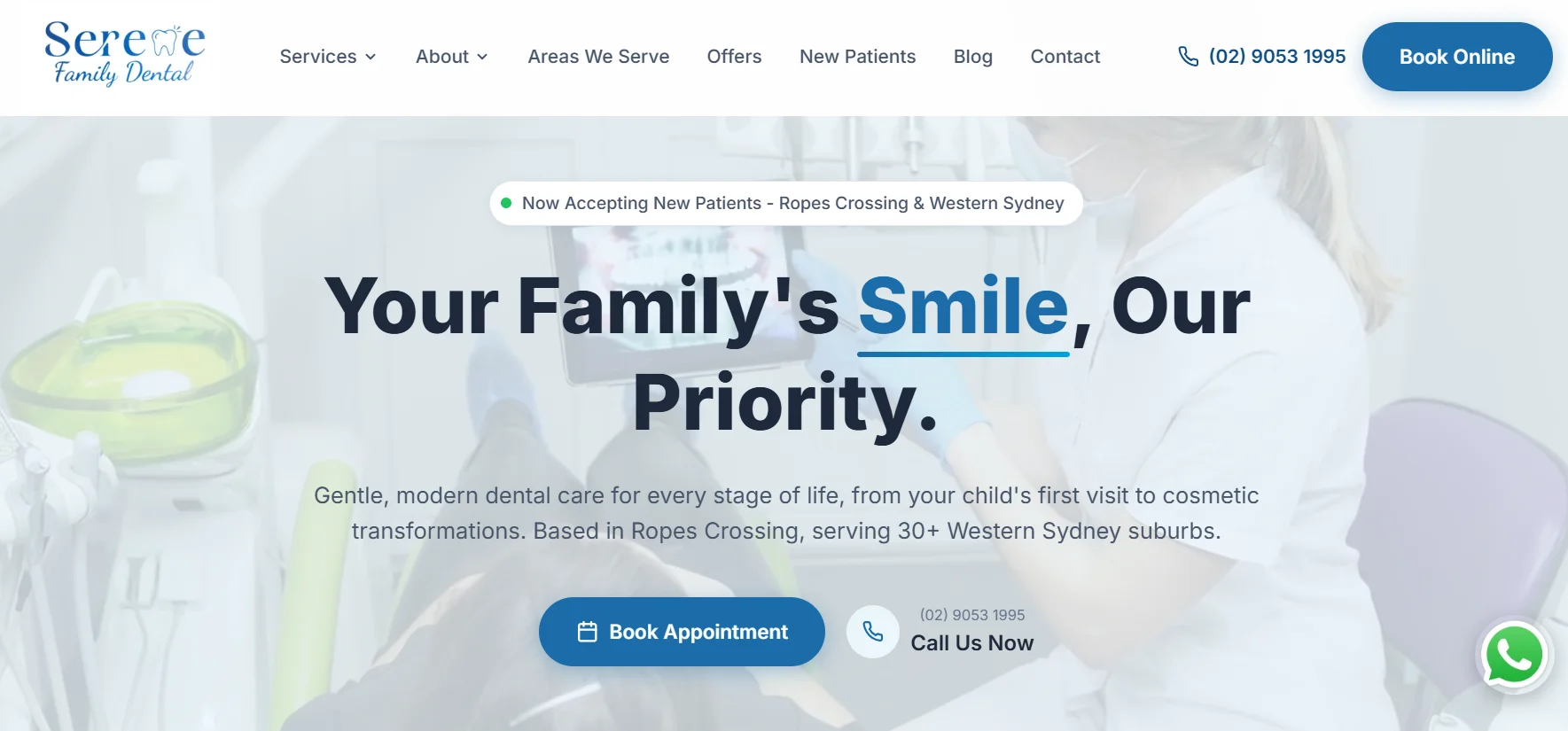 Serene Family Dental - new website by Webstallion Co
